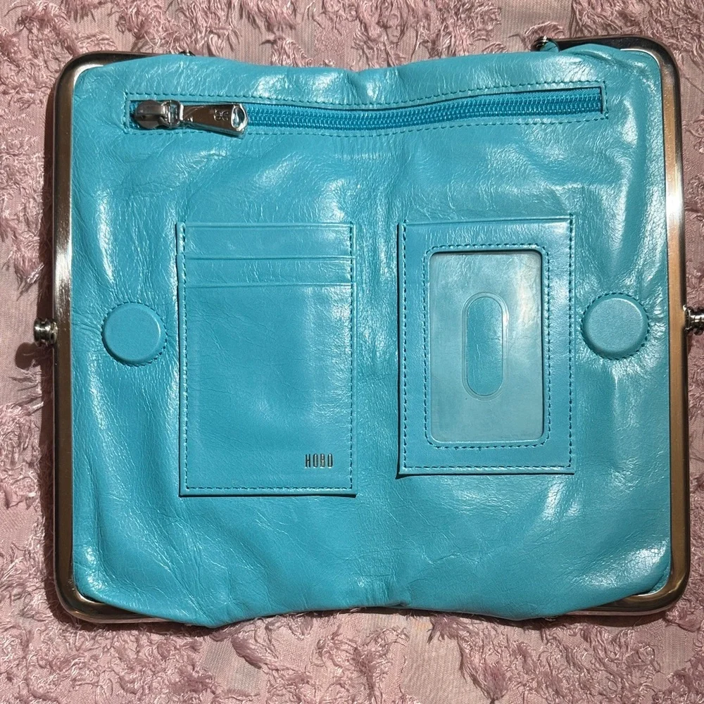 HOBO Blue Lauren Leather Clutch - Picture 4 of 12